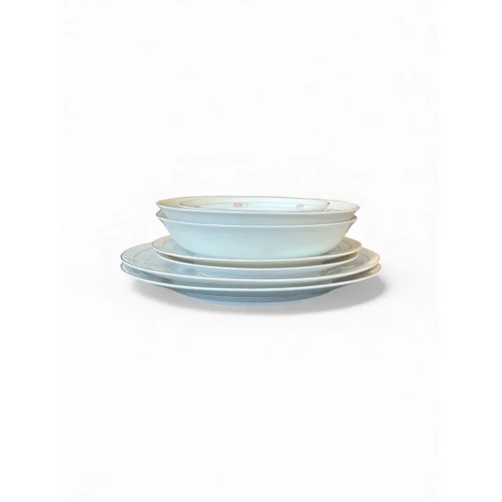Vintage‎ Noritake China Floral Pattern Plates & Bowls Set Of 6